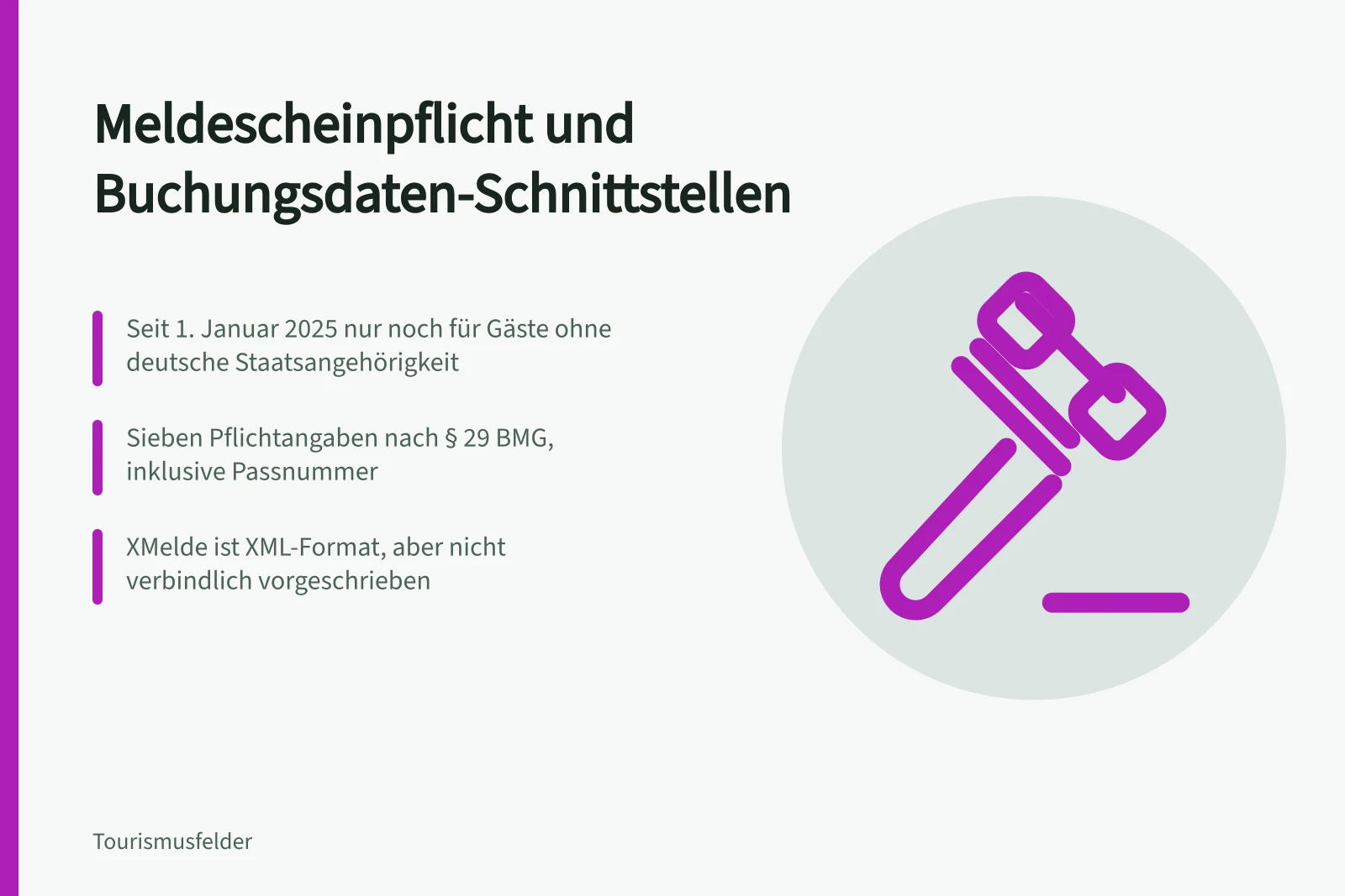 Meldescheinpflicht, Pflichtfelder und Schnittstellenanforderungen für Reiseveranstalter