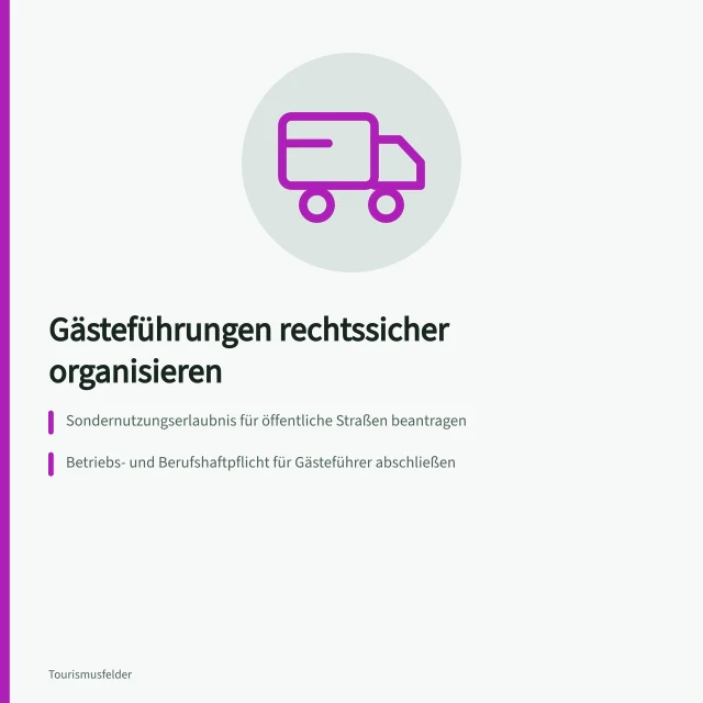 Ratgeber zur Organisation rechtssicherer Gästeführungen für Anbieter und Kommunen. Gästeführungen organisieren, ein Leitfaden für Anbieter und Kommunen